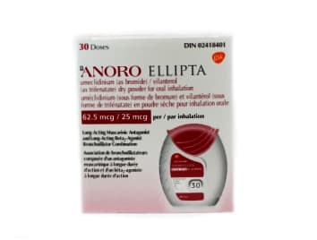 Anoro Ellipta Inhaler 62.5 mcg/25 mcg 